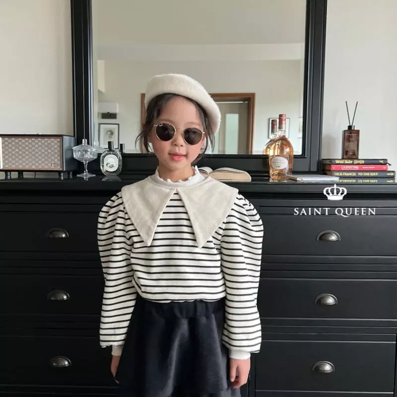 Saint Queen - Korean Children Fashion - #childrensboutique - Crop Collar Blouse - 8