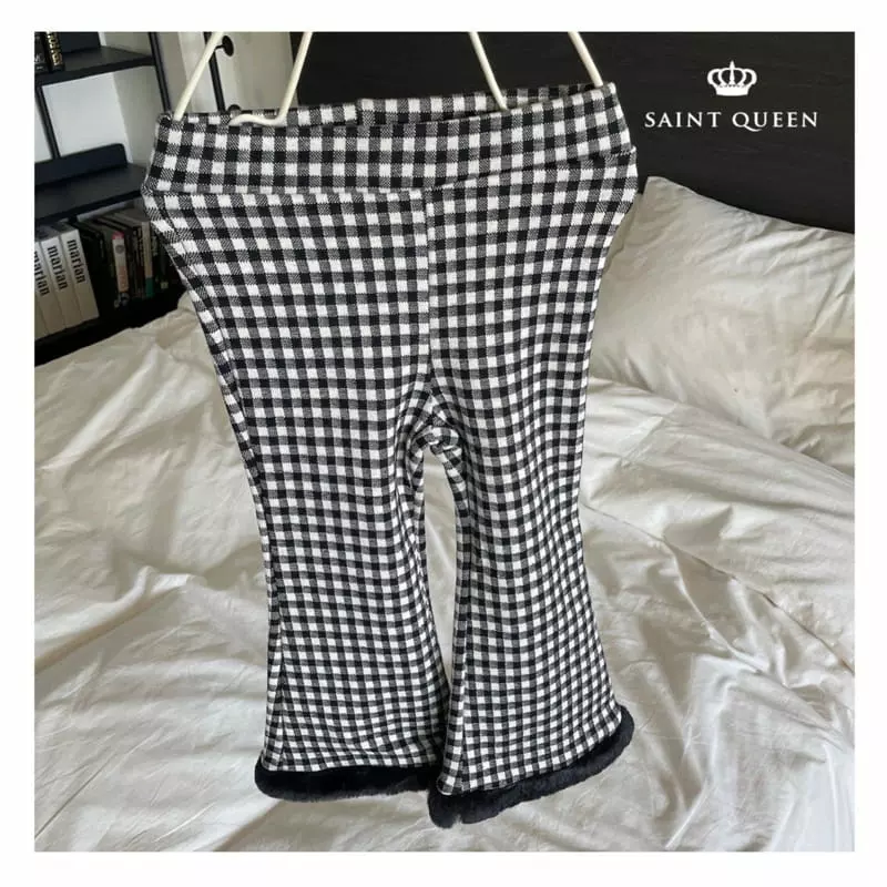 Saint Queen - Korean Children Fashion - #designkidswear - Check Wide Pants - 2