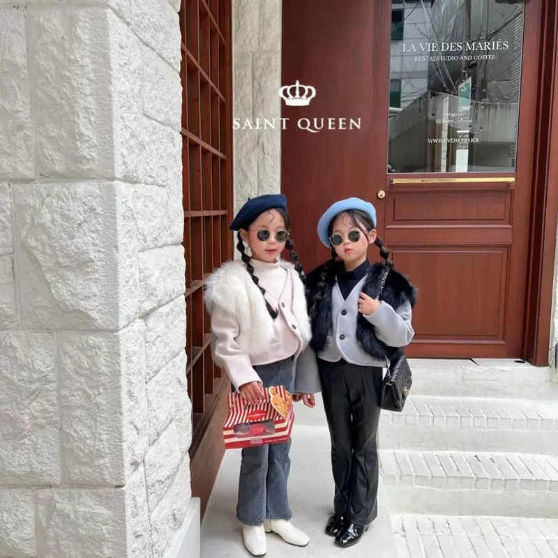 Saint Queen - Korean Children Fashion - #childrensboutique - Mink Bolero Vest - 4