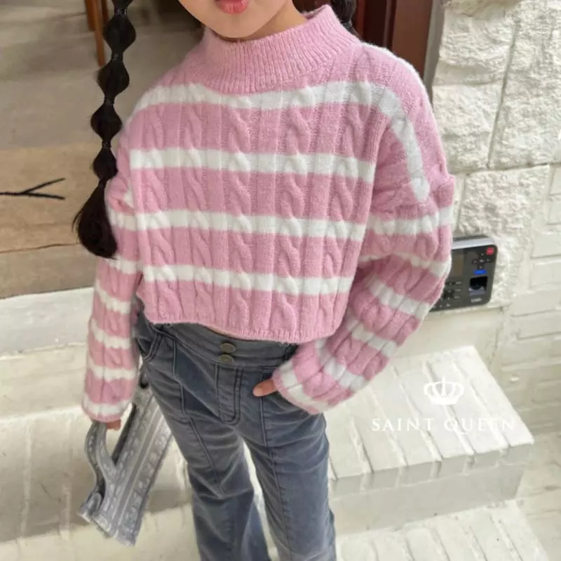 Saint Queen - Korean Children Fashion - #discoveringself - Dan Twist Knit Tee - 8