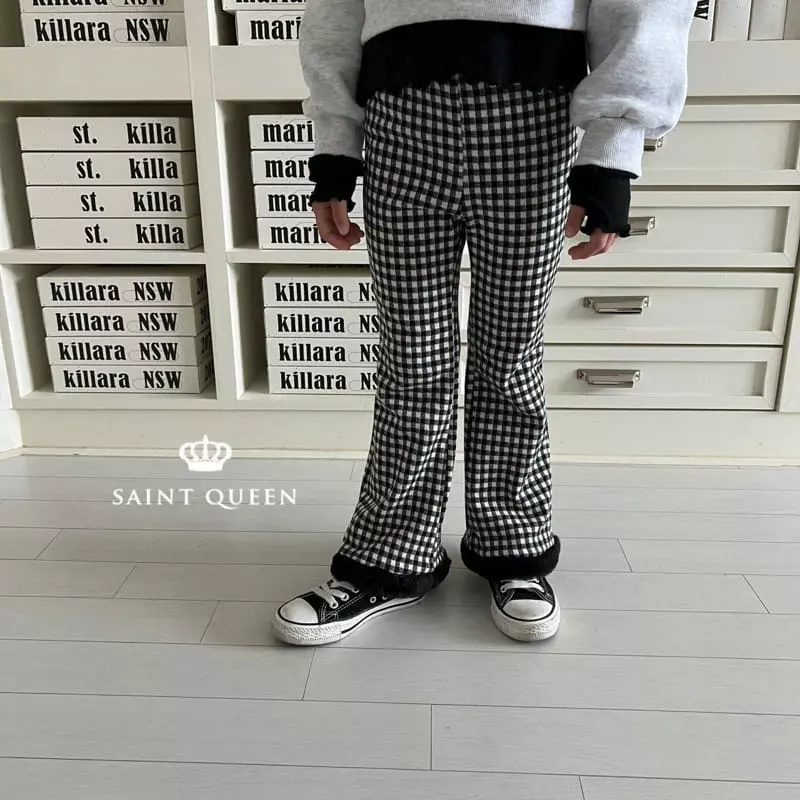 Saint Queen - Korean Children Fashion - #discoveringself - Check Wide Pants - 3