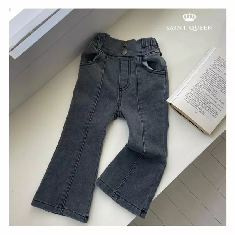 Saint Queen - Korean Children Fashion - #discoveringself - Denim Slit Pants - 2