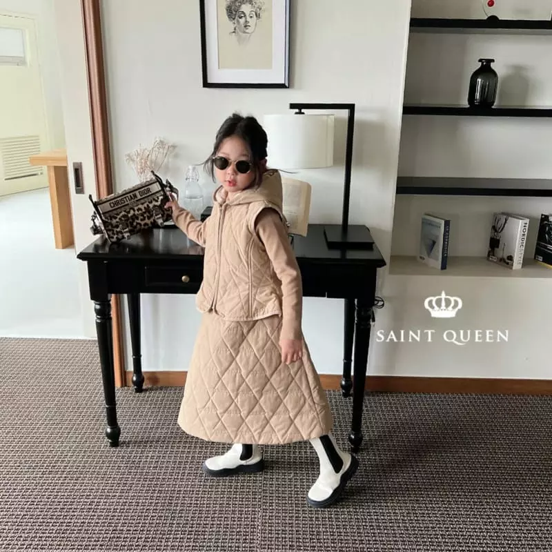 Saint Queen - Korean Children Fashion - #designkidswear - Quilting Hoody Vest - 4