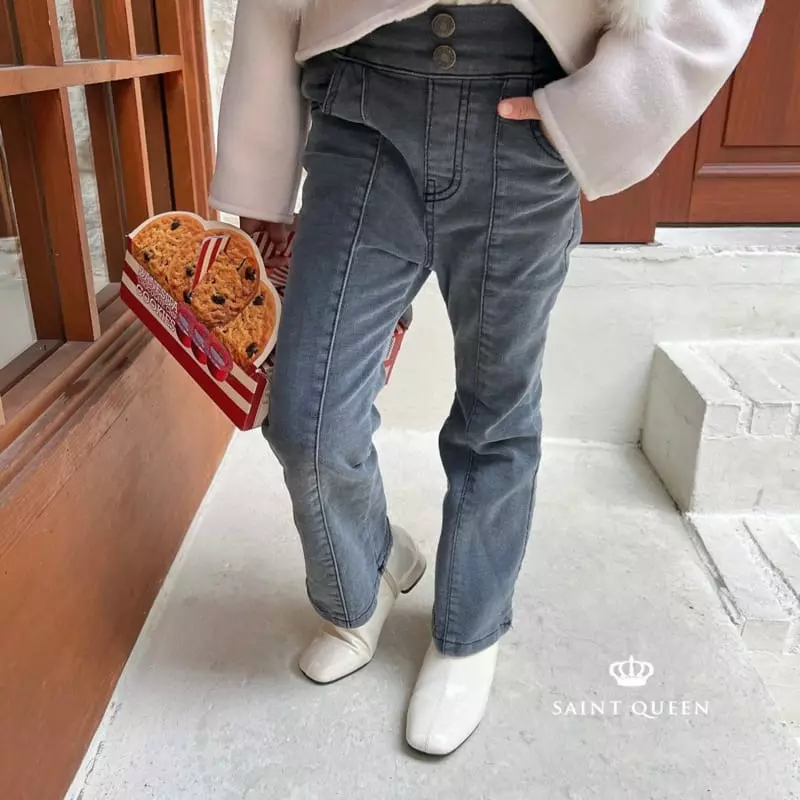 Saint Queen - Korean Children Fashion - #fashionkids - Denim Slit Pants - 3