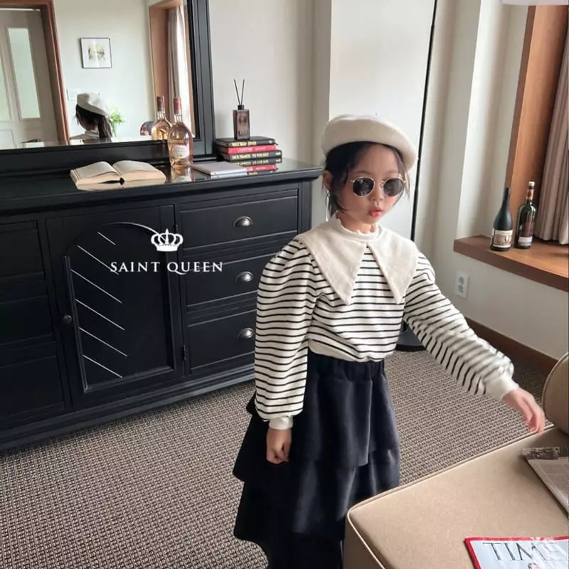 Saint Queen - Korean Children Fashion - #fashionkids - Crop Collar Blouse - 11