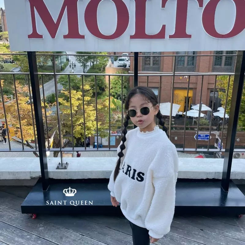 Saint Queen - Korean Children Fashion - #fashionkids - Paris Fleece Sweatshirt - 10