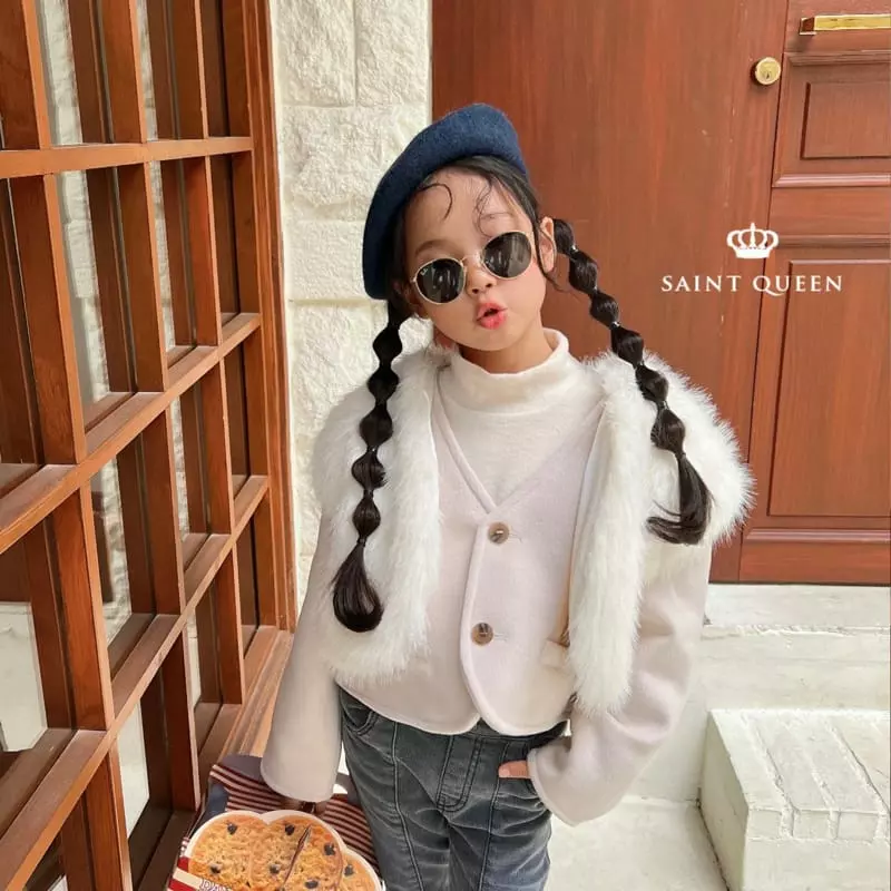 Saint Queen - Korean Children Fashion - #fashionkids - Mink Bolero Vest - 6