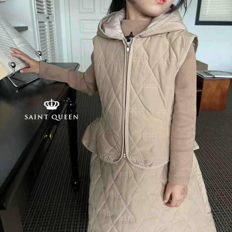 Saint Queen - Korean Children Fashion - #fashionkids - Quilting Hoody Vest - 5