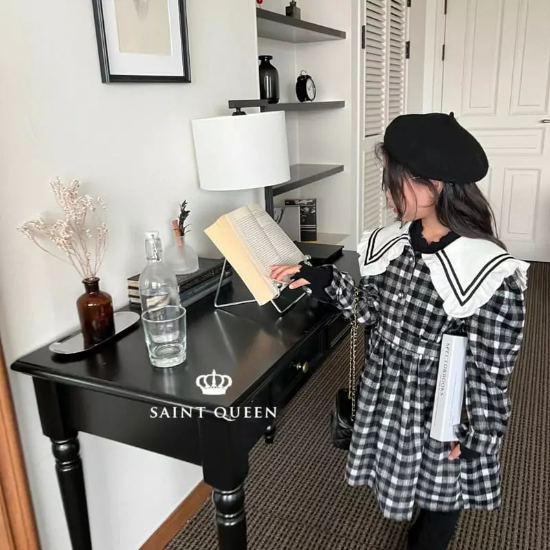 Saint Queen - Korean Children Fashion - #kidsshorts - Check Sailor One-piece - 9