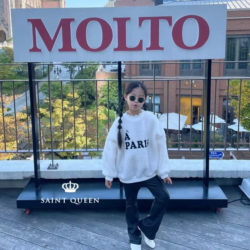 Saint Queen - Korean Children Fashion - #kidsshorts - Paris Fleece Sweatshirt - 11
