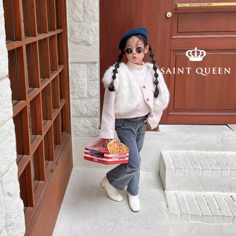 Saint Queen - Korean Children Fashion - #kidsshorts - Mink Bolero Vest - 7