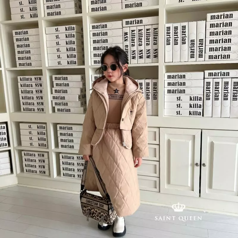 Saint Queen - Korean Children Fashion - #kidsshorts - Quilting Hoody Vest - 6