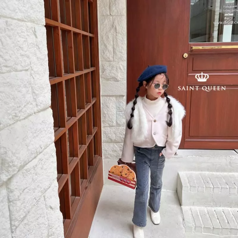 Saint Queen - Korean Children Fashion - #kidsstore - Mink Bolero Vest - 8