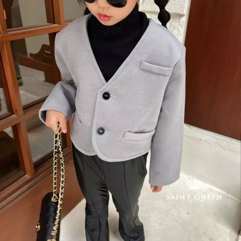 Saint Queen - Korean Children Fashion - #kidsstore - No Collar Jacket - 6
