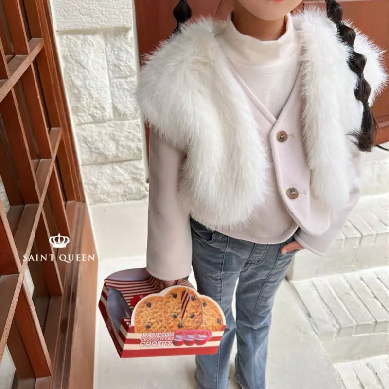 Saint Queen - Korean Children Fashion - #kidzfashiontrend - Mink Bolero Vest - 9