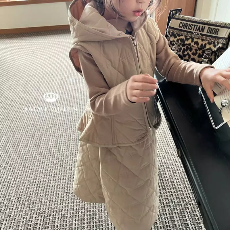 Saint Queen - Korean Children Fashion - #kidzfashiontrend - Quilting Hoody Vest - 8
