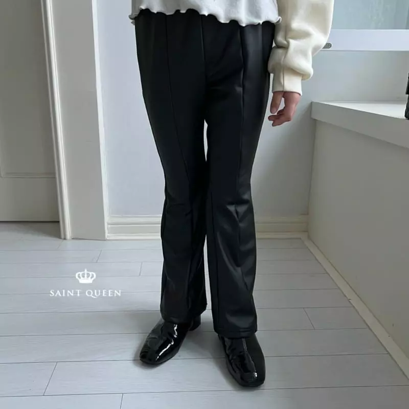 Saint Queen - Korean Children Fashion - #kidzfashiontrend - Leather Pants - 5