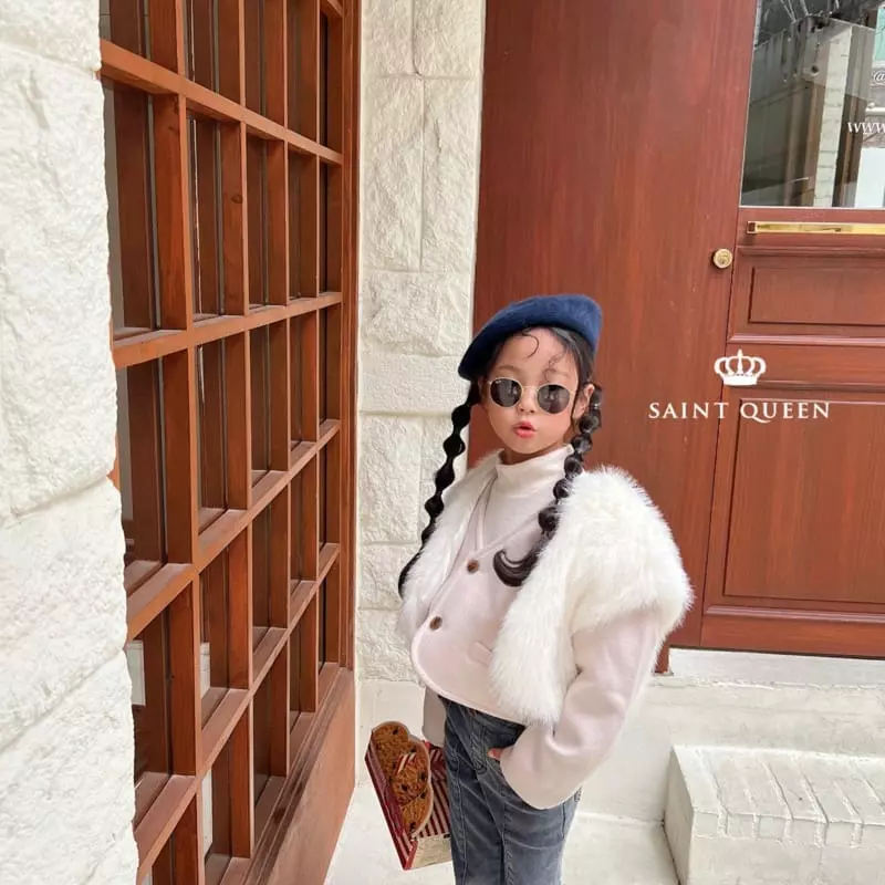 Saint Queen - Korean Children Fashion - #littlefashionista - Mink Bolero Vest - 11