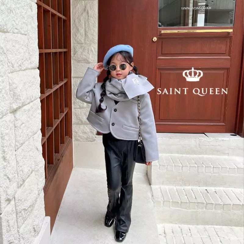 Saint Queen - Korean Children Fashion - #littlefashionista - No Collar Jacket - 9