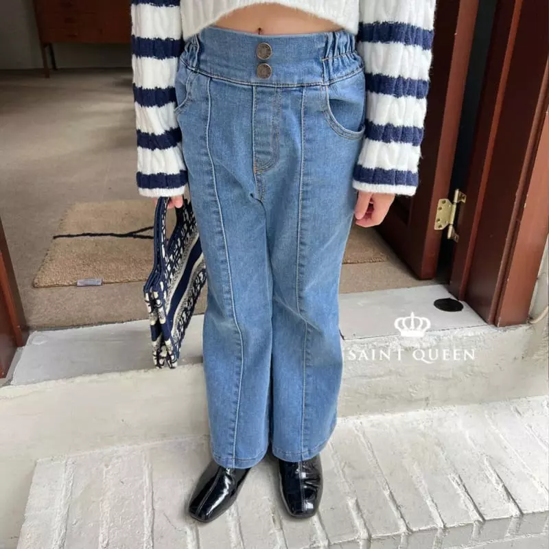 Saint Queen - Korean Children Fashion - #magicofchildhood - Denim Slit Pants - 9