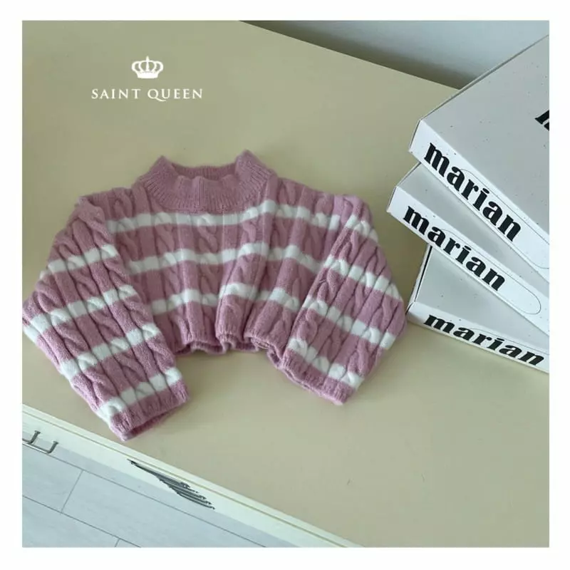 Saint Queen - Korean Children Fashion - #minifashionista - Dan Twist Knit Tee - 2