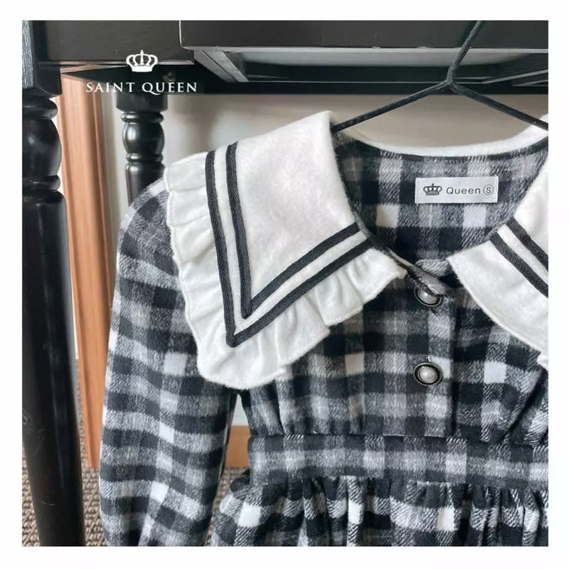 Saint Queen - Korean Children Fashion - #minifashionista - Check Sailor One-piece