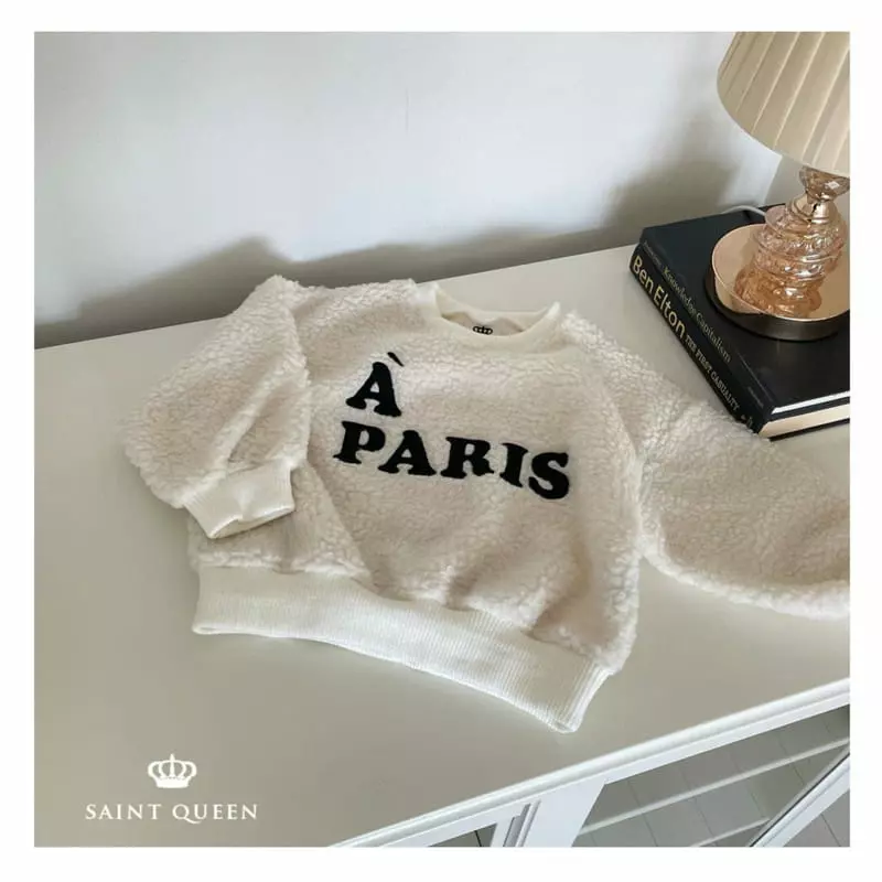 Saint Queen - Korean Children Fashion - #minifashionista - Paris Fleece Sweatshirt