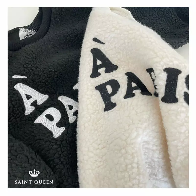 Saint Queen - Korean Children Fashion - #todddlerfashion - Paris Fleece Sweatshirt - 3