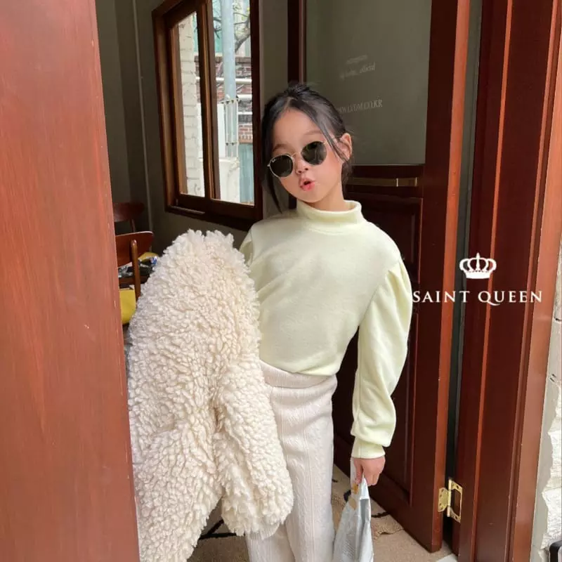 Saint Queen - Korean Children Fashion - #toddlerclothing - Puff Turtleneck Tee - 7