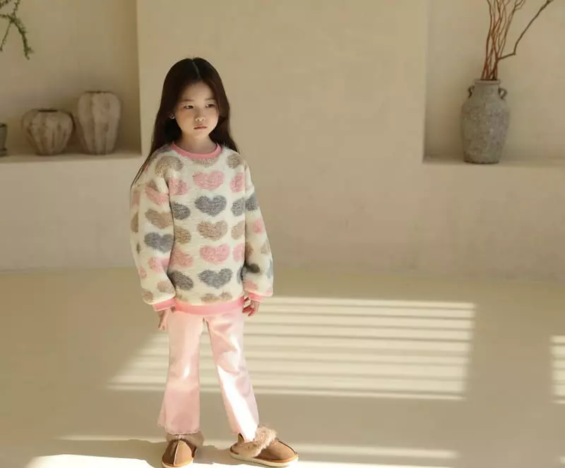 Sewing B - Korean Children Fashion - #Kfashion4kids - Heart Dumble Sweatshirt - 5
