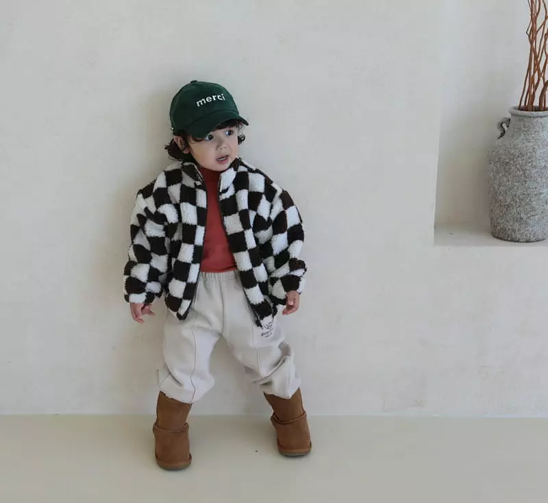 Sewing B - Korean Children Fashion - #Kfashion4kids - Check Duble Jumper
