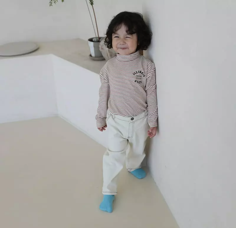 Sewing B - Korean Children Fashion - #childrensboutique - Stripes Turtleneck Tee - 11