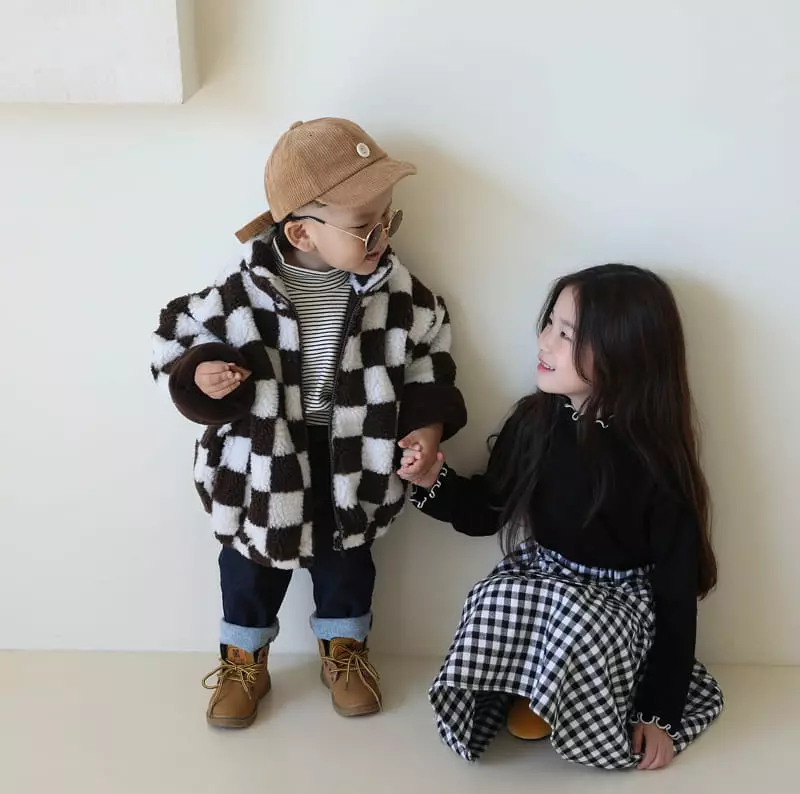Sewing B - Korean Children Fashion - #childrensboutique - Check Duble Jumper - 10
