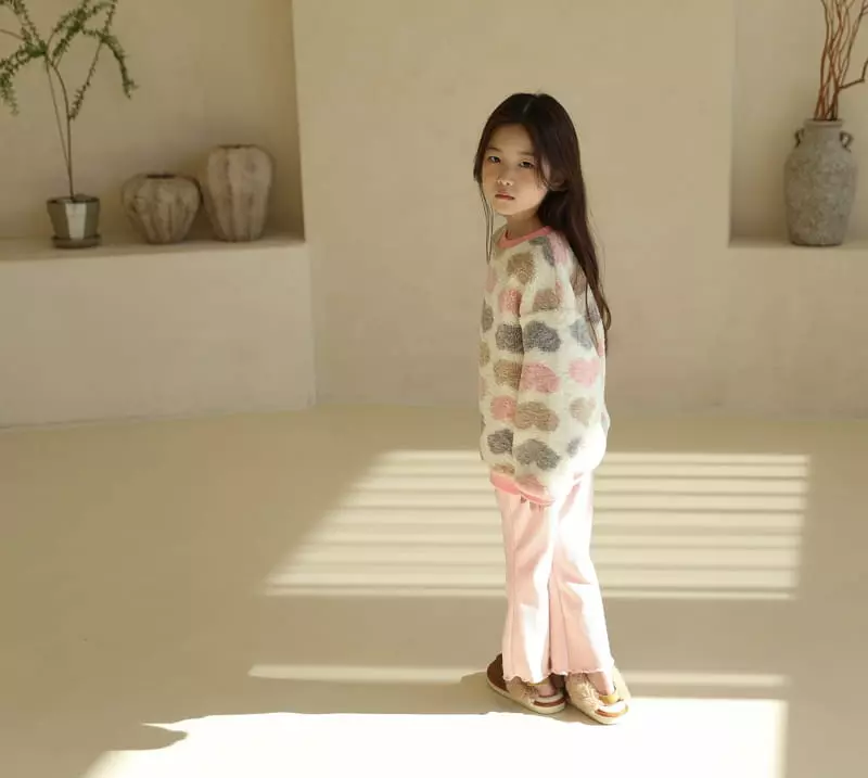 Sewing B - Korean Children Fashion - #fashionkids - Heart Dumble Sweatshirt