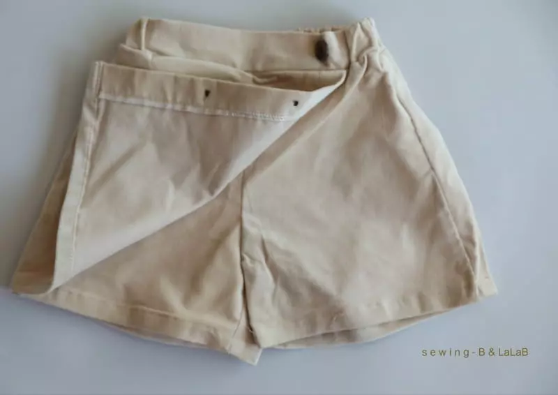 Sewing B - Korean Children Fashion - #kidsshorts - Wrap Skirt pants - 5