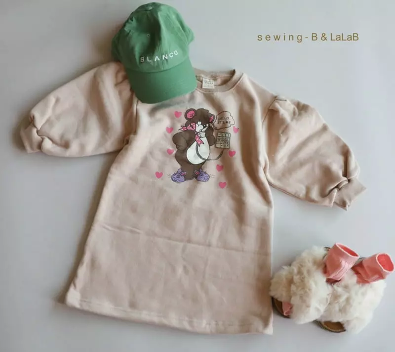 Sewing B - Korean Children Fashion - #kidzfashiontrend - Bear Long One-piece - 2
