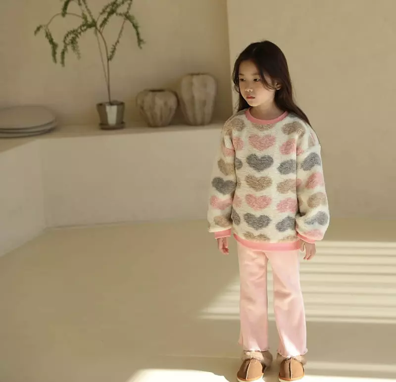 Sewing B - Korean Children Fashion - #kidsstore - Heart Dumble Sweatshirt - 4