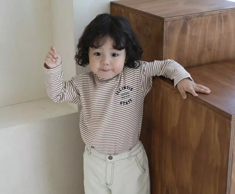 Sewing B - Korean Children Fashion - #minifashionista - Stripes Turtleneck Tee - 5