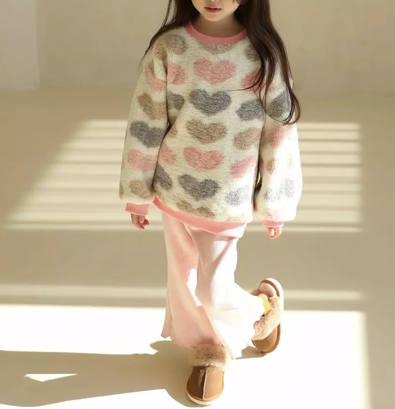 Sewing B - Korean Children Fashion - #prettylittlegirls - Heart Dumble Sweatshirt - 9