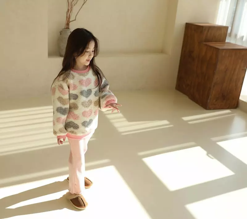 Sewing B - Korean Children Fashion - #stylishchildhood - Heart Dumble Sweatshirt - 12