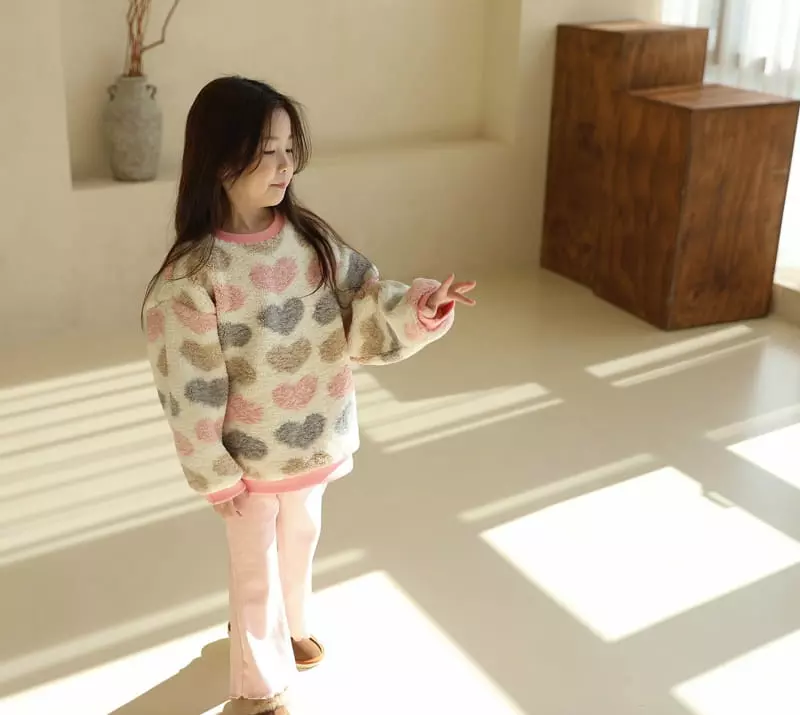 Sewing B - Korean Children Fashion - #todddlerfashion - Heart Dumble Sweatshirt - 10