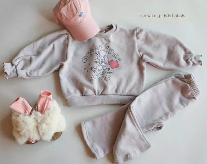 Sewing B - Korean Children Fashion - #toddlerclothing - Rabbit Top Bottom Set - 3