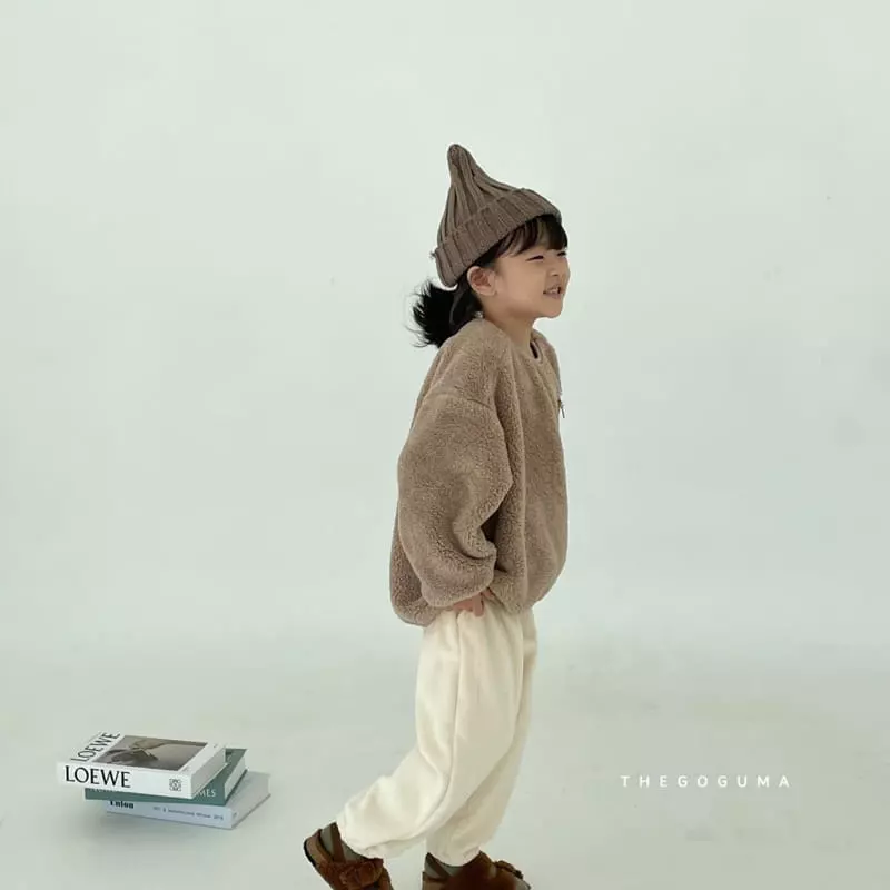 Shinseage Kids - Korean Children Fashion - #kidsshorts - Pu Boa Sweatshirt - 6