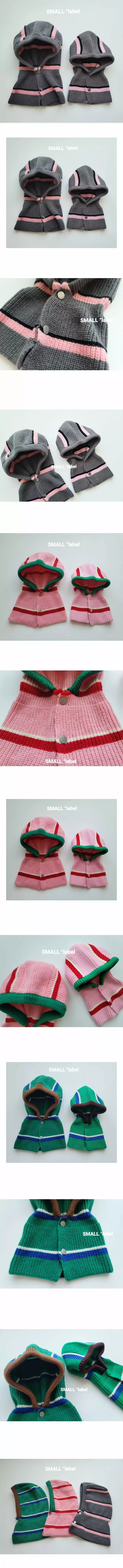 Small Label - Korean Children Fashion - #minifashionista - Line Knit Baraclava Adult Junior