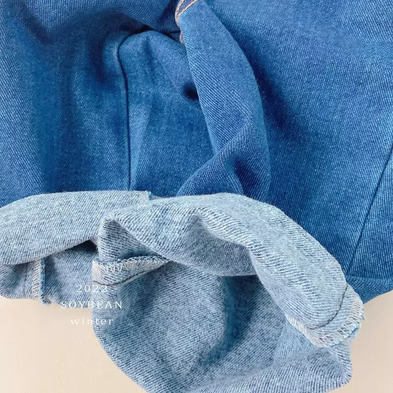 Soybean - Korean Children Fashion - #Kfashion4kids - Fleece Wide Jeans - 10