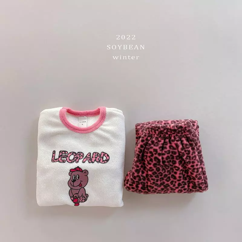 Soybean - Korean Children Fashion - #Kfashion4kids - Leopard Good Top Bottom Set - 9