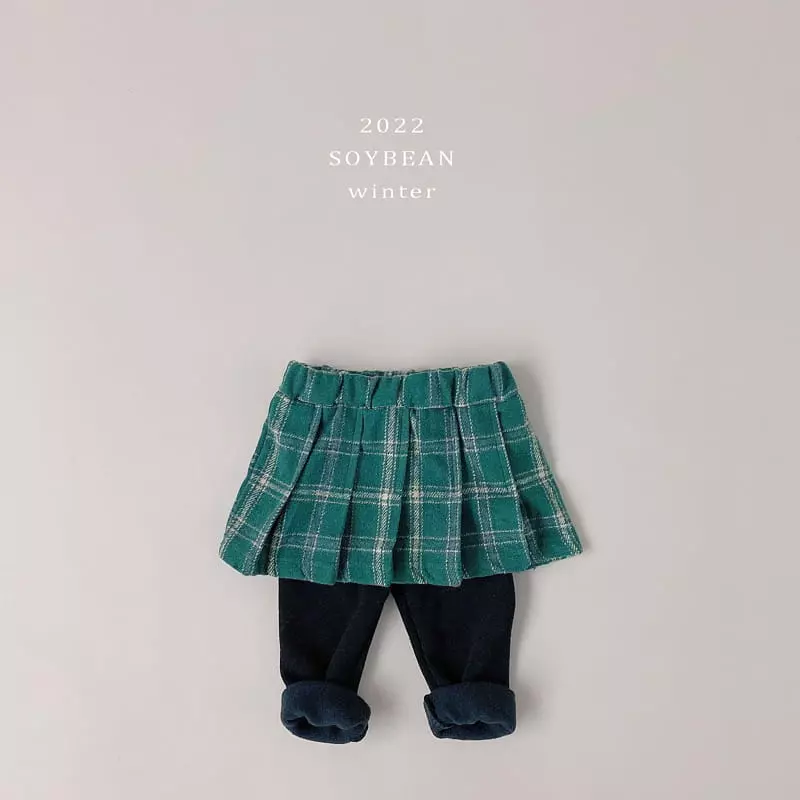 Soybean - Korean Children Fashion - #Kfashion4kids - Fleece Tennis Skirt Leggings - 10