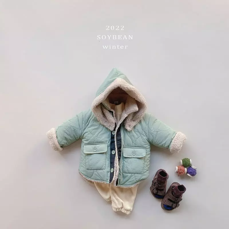 Soybean - Korean Children Fashion - #childofig - Loose Fir Fleece Top Bottom Set - 8