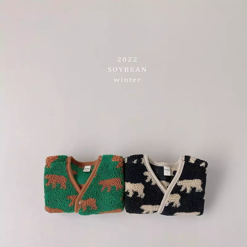 Soybean - Korean Children Fashion - #childofig - Boxy Dino Bbogle Jacket - 8
