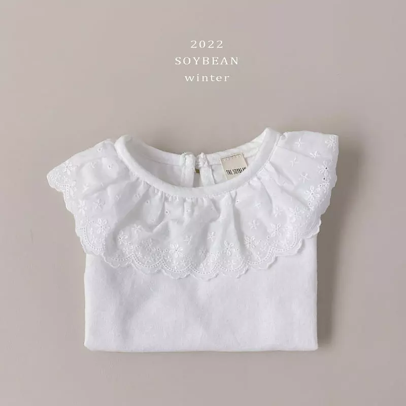Soybean - Korean Children Fashion - #childrensboutique - Fleece Jicki Frill Tee - 12